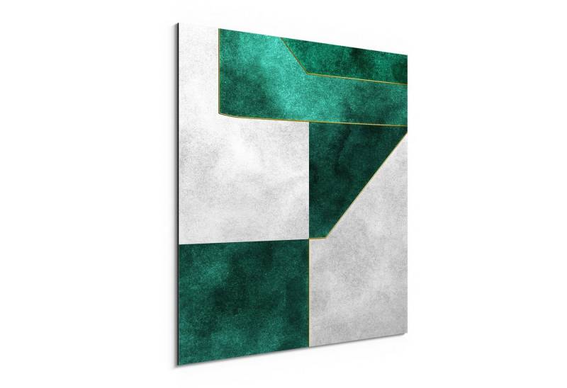DEQORI Metallbild 'Smaragd-Geometrie', Alu Dibond Bild Aluminium Aluverbundplatte Design Wandbild Aludibond DEQORI Metallbild 'Smaragd-Geometrie', Alu Dibond Bild Aluminium Aluverbundplatte Design Wandbild Aludibond von DEQORI
