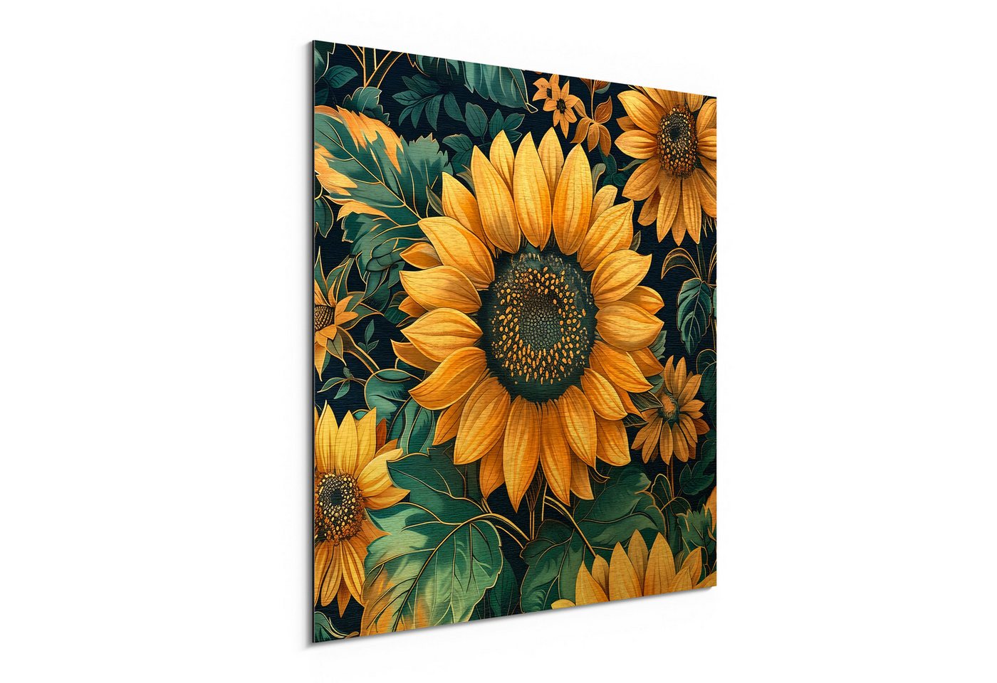 DEQORI Metallbild 'Strahlende Blüten', Alu Dibond Bild Aluminium Aluverbundplatte Design Wandbild Aludibond DEQORI Metallbild 'Strahlende Blüten', Alu Dibond Bild Aluminium Aluverbundplatte Design Wandbild Aludibond von DEQORI