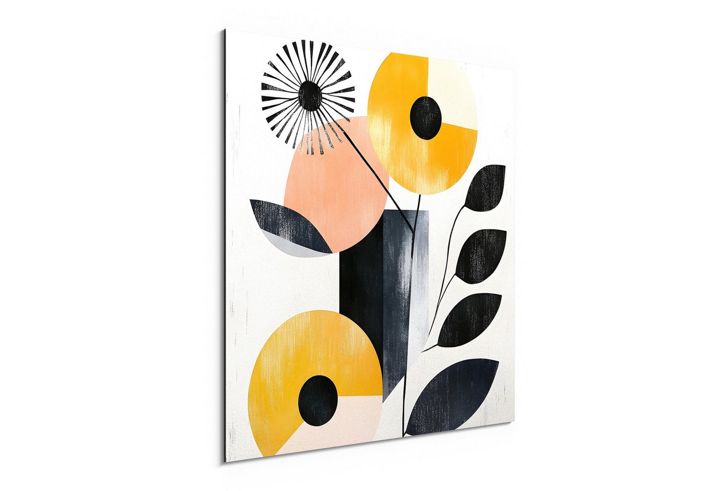 DEQORI Metallbild 'Struktur trifft Natur', Alu Dibond Bild Aluminium Aluverbundplatte Design Wandbild Aludibond DEQORI Metallbild 'Struktur trifft Natur', Alu Dibond Bild Aluminium Aluverbundplatte Design Wandbild Aludibond von DEQORI