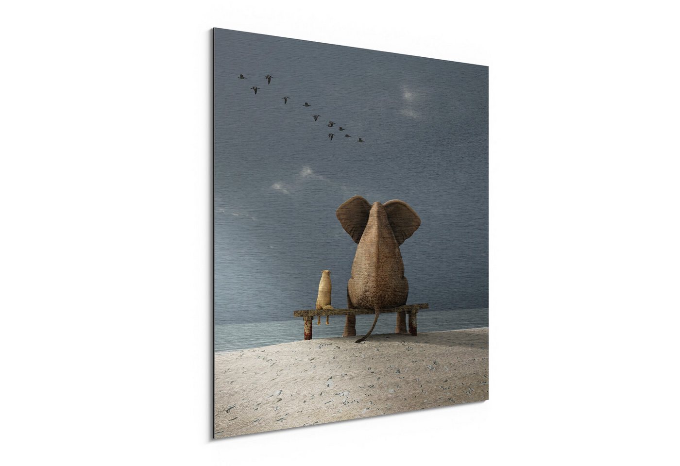 DEQORI Metallbild 'Tierische Freunde am Meer', Alu Dibond Bild Aluminium Aluverbundplatte Design Wandbild Aludibond DEQORI Metallbild 'Tierische Freunde am Meer', Alu Dibond Bild Aluminium Aluverbundplatte Design Wandbild Aludibond von DEQORI