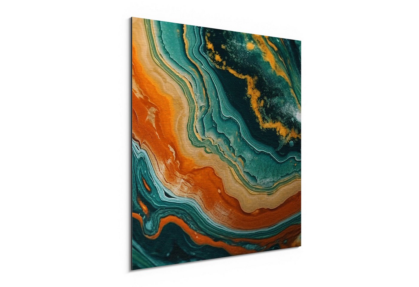 DEQORI Metallbild 'Tropisch gemasert', Alu Dibond Bild Aluminium Aluverbundplatte Design Wandbild Aludibond DEQORI Metallbild 'Tropisch gemasert', Alu Dibond Bild Aluminium Aluverbundplatte Design Wandbild Aludibond von DEQORI