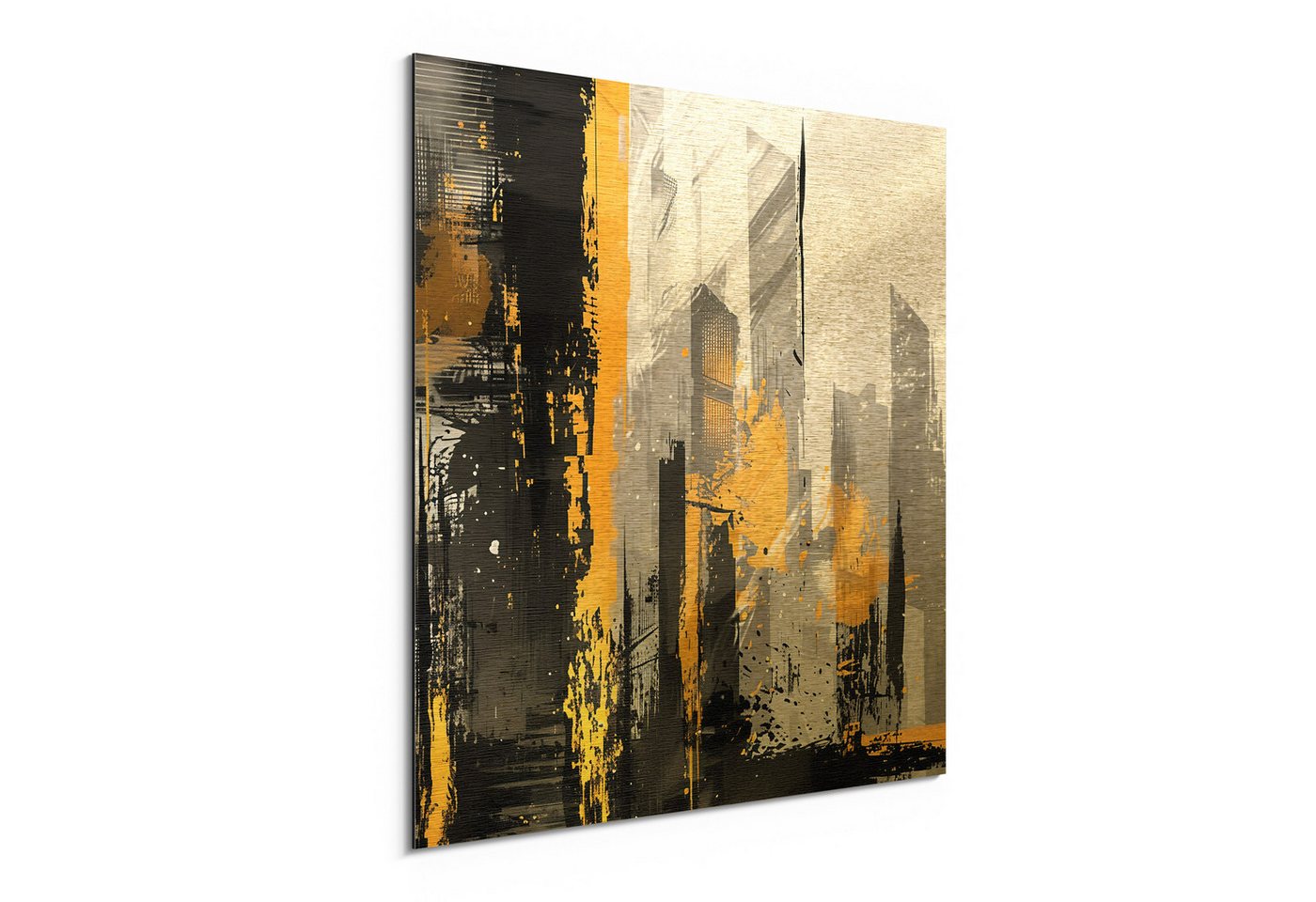 DEQORI Metallbild 'Urbaner Impuls', Alu Dibond Bild Aluminium Aluverbundplatte Design Wandbild Aludibond DEQORI Metallbild 'Urbaner Impuls', Alu Dibond Bild Aluminium Aluverbundplatte Design Wandbild Aludibond von DEQORI