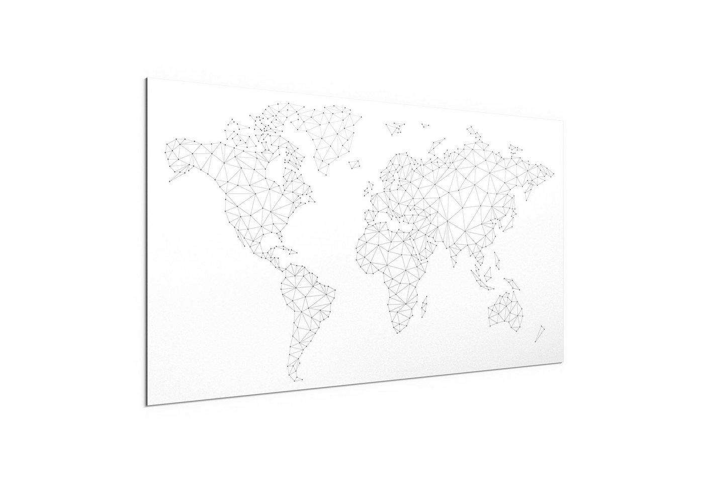 DEQORI Metallbild 'Vernetzte Welt', Alu Dibond Bild Aluminium Aluverbundplatte Design Wandbild Aludibond von DEQORI