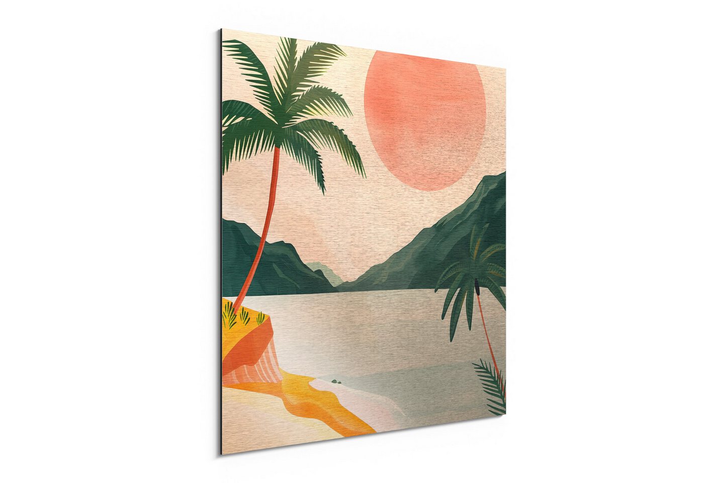 DEQORI Metallbild 'Verträumte Inselwelt', Alu Dibond Bild Aluminium Aluverbundplatte Design Wandbild Aludibond DEQORI Metallbild 'Verträumte Inselwelt', Alu Dibond Bild Aluminium Aluverbundplatte Design Wandbild Aludibond von DEQORI