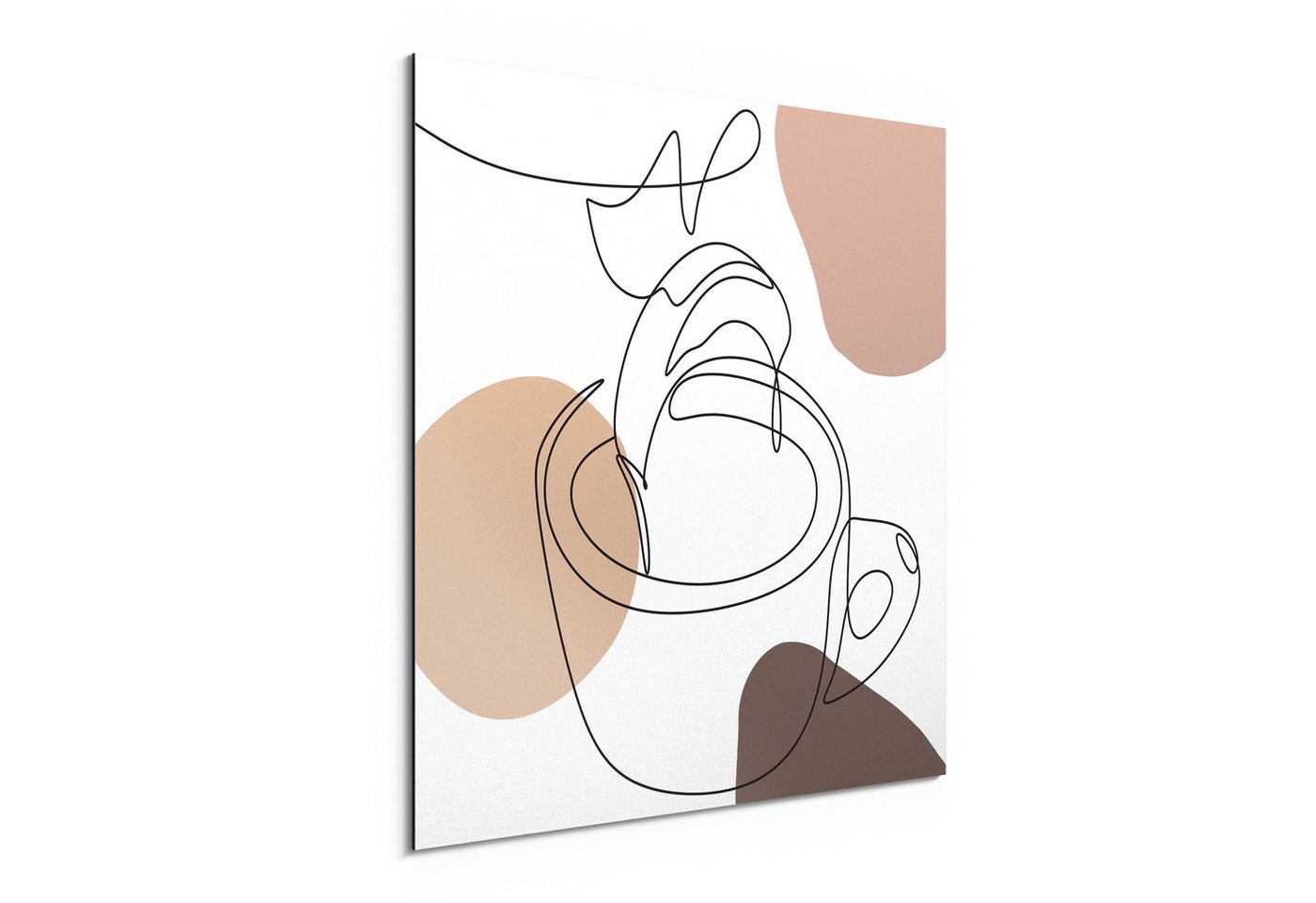 DEQORI Metallbild 'Zarte Kaffeeliebe', Alu Dibond Bild Aluminium Aluverbundplatte Design Wandbild Aludibond DEQORI Metallbild 'Zarte Kaffeeliebe', Alu Dibond Bild Aluminium Aluverbundplatte Design Wandbild Aludibond von DEQORI