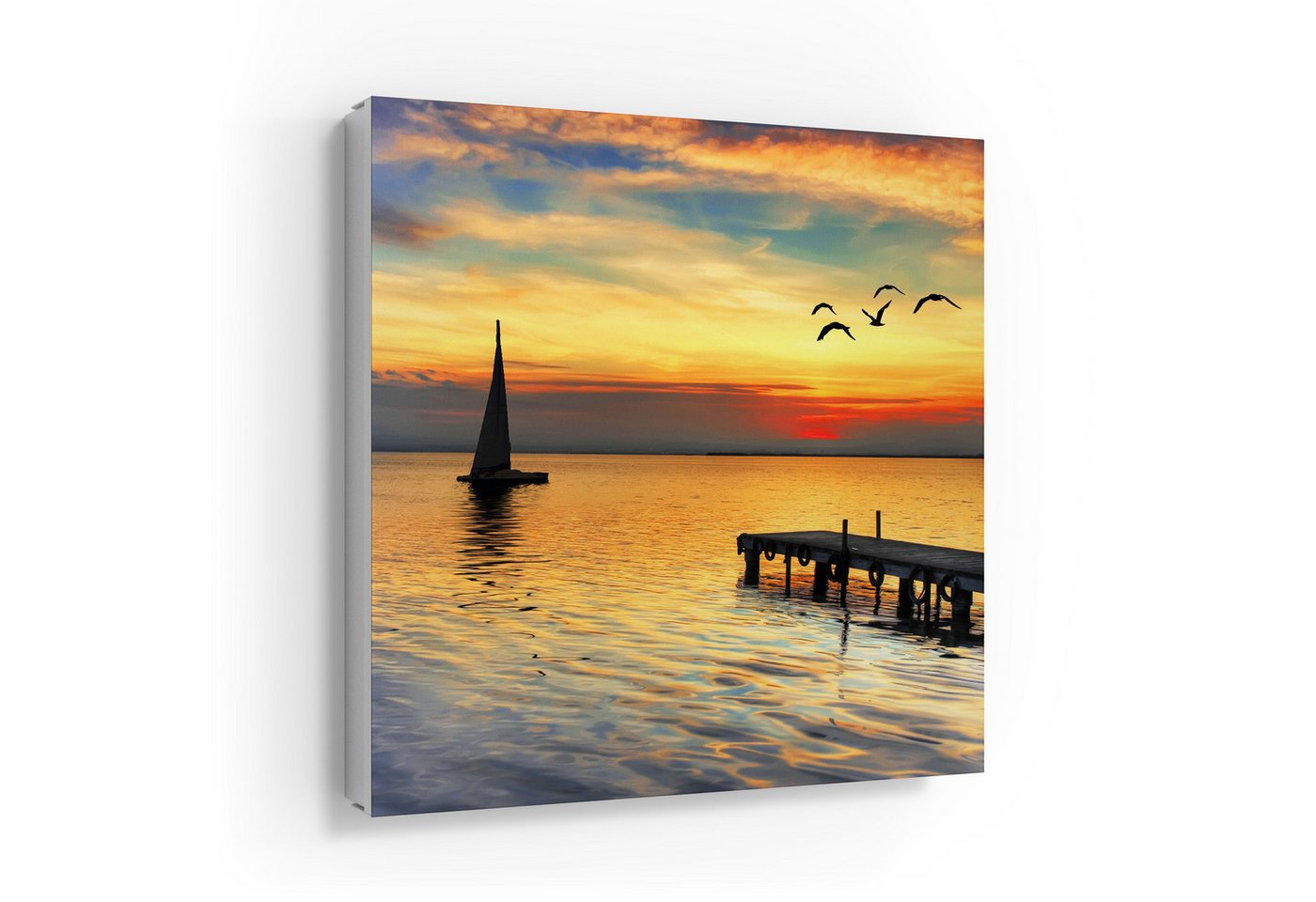 DEQORI Schlüsselkasten 'Abendidylle am See', Schlüsselbox modern Schlüsselschrank magnetisch Schlüssel Kasten Box von DEQORI