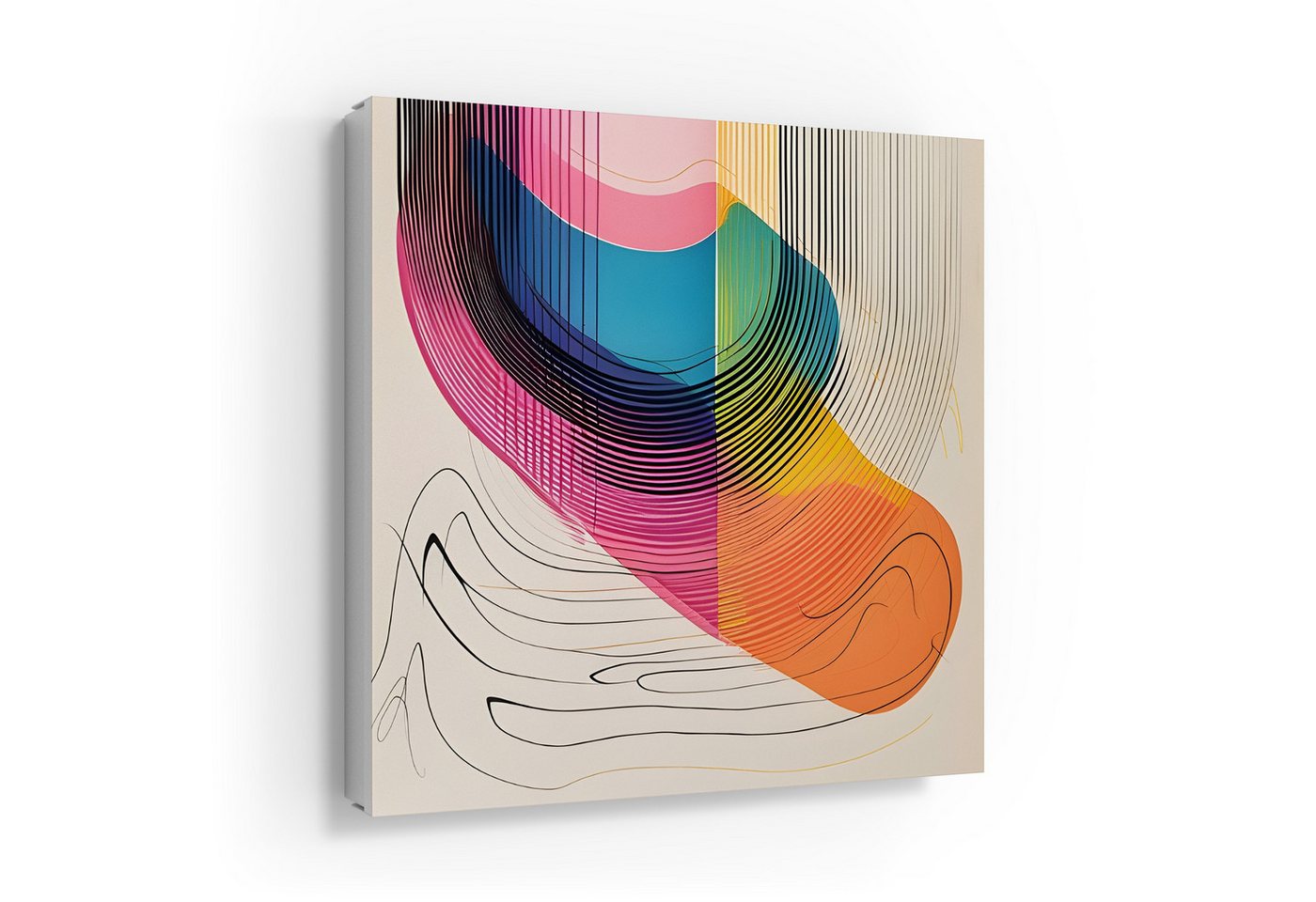 DEQORI Schlüsselkasten 'Bunte Linienenergie', Schlüsselbox modern Schlüsselschrank magnetisch Schlüssel Kasten Box von DEQORI