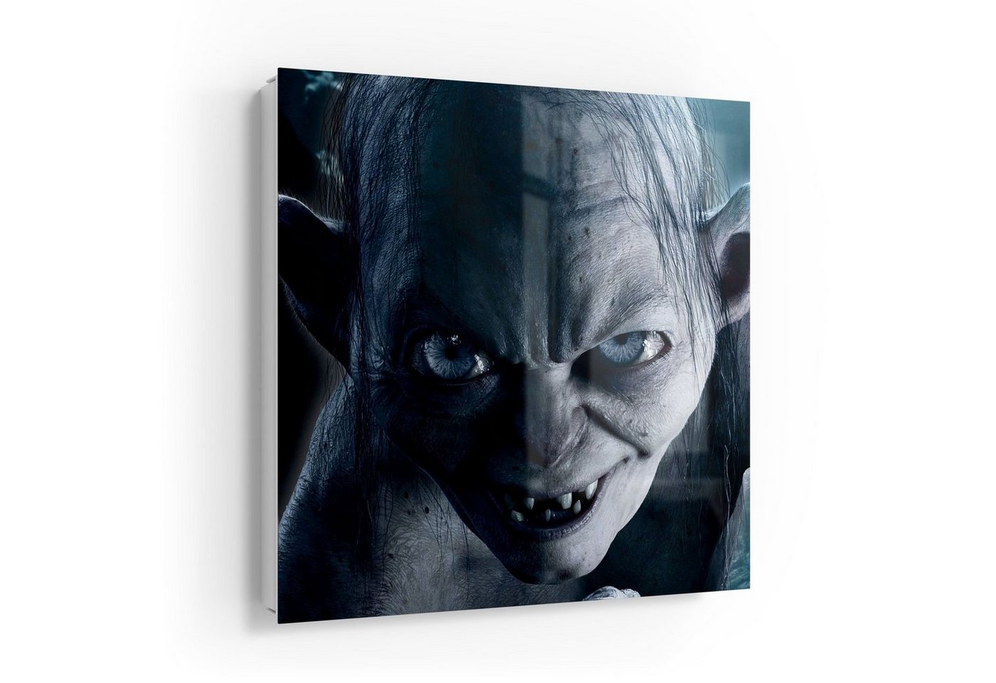 DEQORI Schlüsselkasten 'Gollum Nahaufnahme (HdR)', Glas Schlüsselbox modern magnetisch beschreibbar von DEQORI