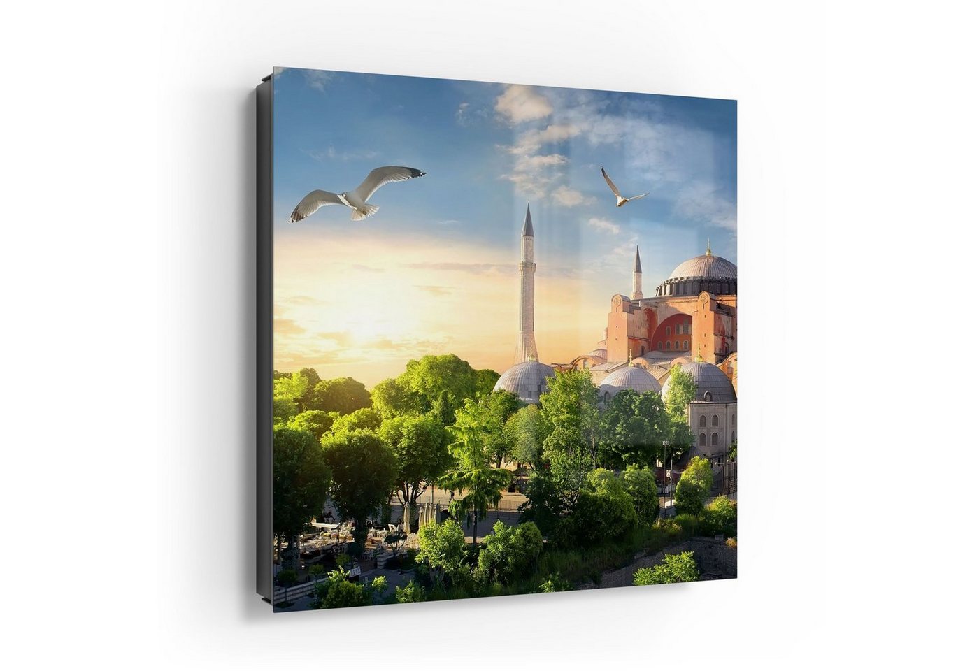 DEQORI Schlüsselkasten 'Hagia Sophia am Abend', Glas Schlüsselbox modern magnetisch beschreibbar von DEQORI