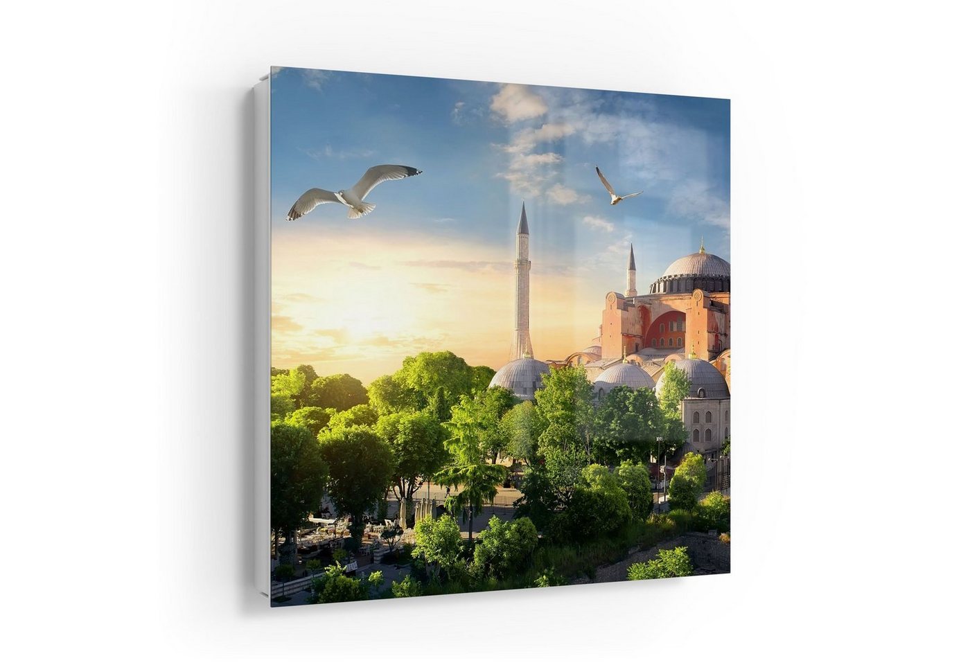 DEQORI Schlüsselkasten 'Hagia Sophia am Abend', Glas Schlüsselbox modern magnetisch beschreibbar von DEQORI