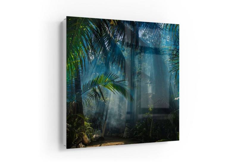 DEQORI Schlüsselkasten 'Licht durchdringt Palmen', Glas Schlüsselbox modern magnetisch beschreibbar von DEQORI