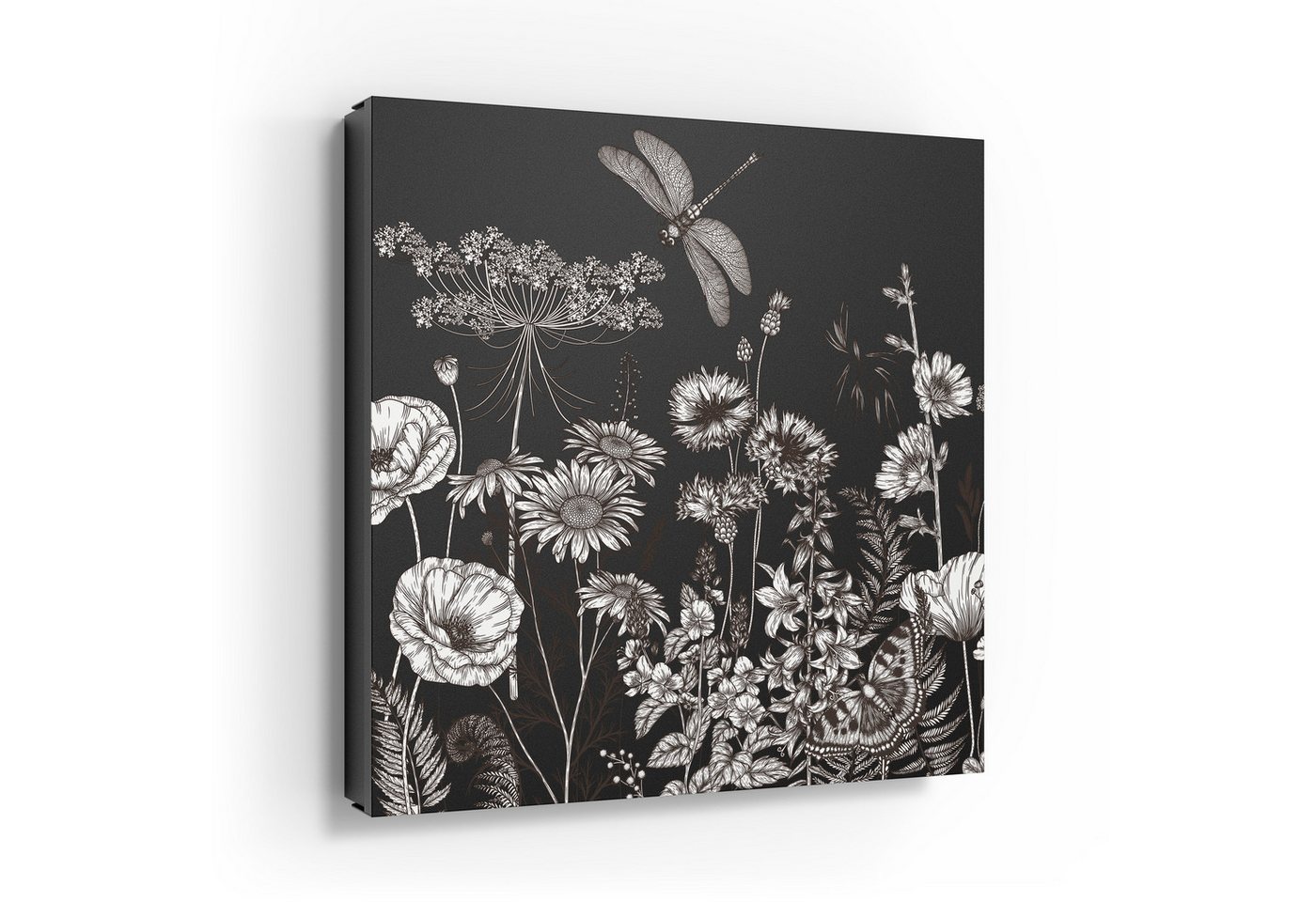 DEQORI Schlüsselkasten 'Naturstudie in Tinte', Schlüsselbox modern Schlüsselschrank magnetisch Schlüssel Kasten Box von DEQORI