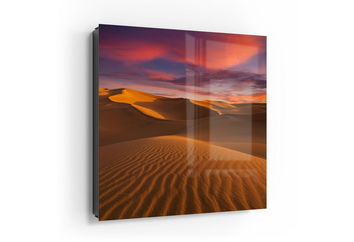 DEQORI Schlüsselkasten 'Sandwüste bei Dämmerung', Glas Schlüsselbox modern magnetisch beschreibbar von DEQORI