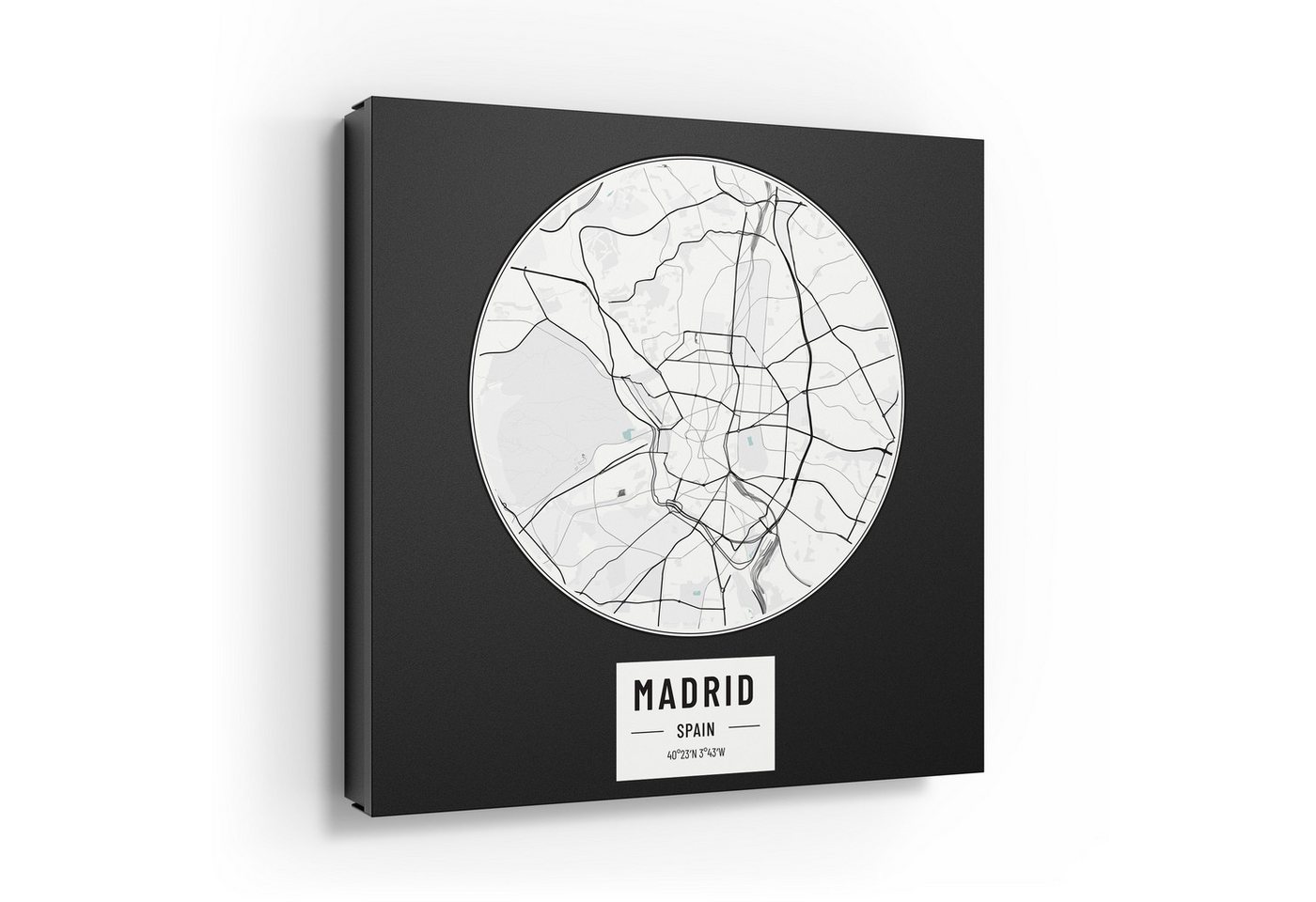 DEQORI Schlüsselkasten 'Stadtplan Madrid', Schlüsselbox modern Schlüsselschrank magnetisch Schlüssel Kasten Box von DEQORI