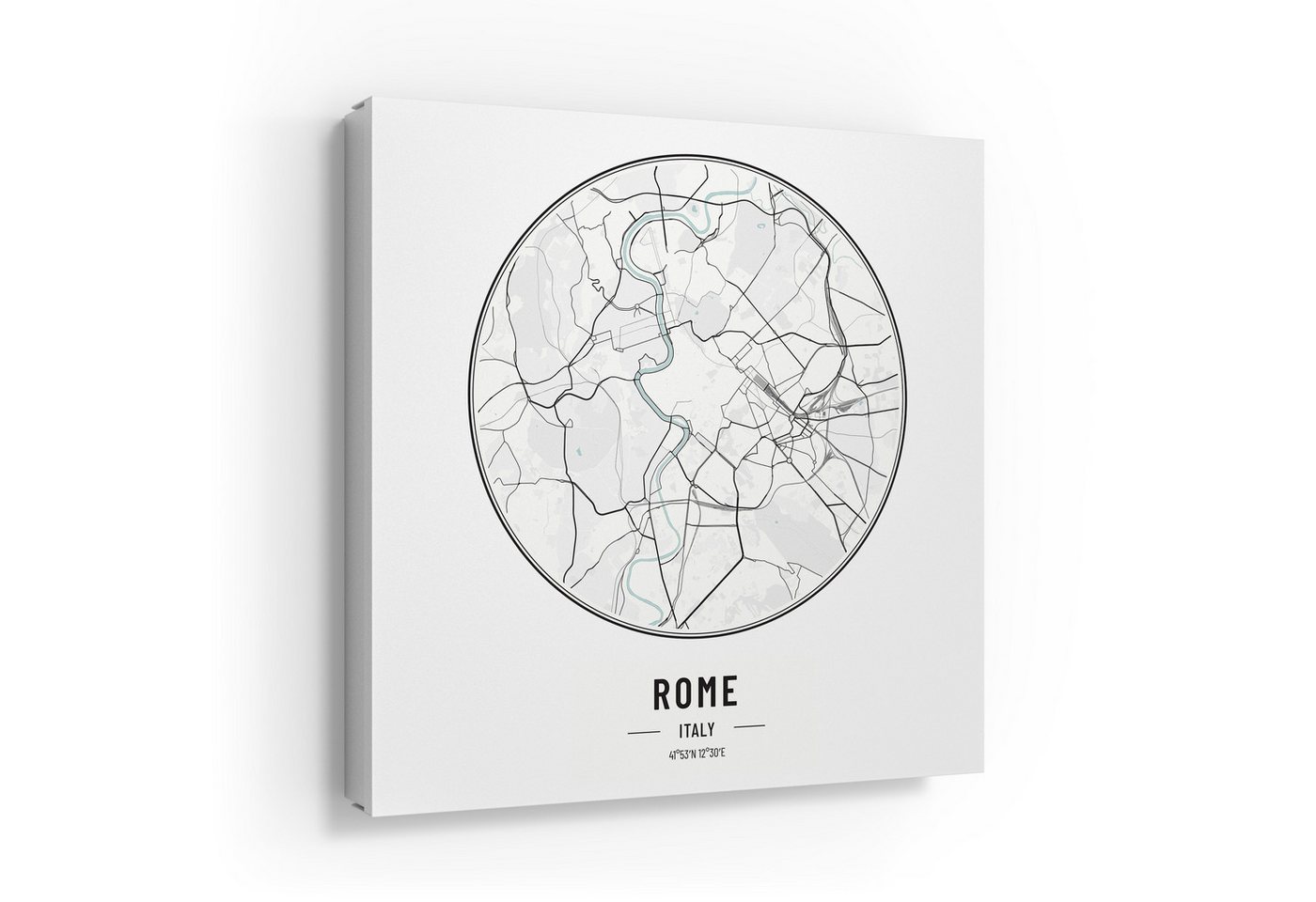 DEQORI Schlüsselkasten 'Stadtplan Rome', Schlüsselbox modern Schlüsselschrank magnetisch Schlüssel Kasten Box von DEQORI