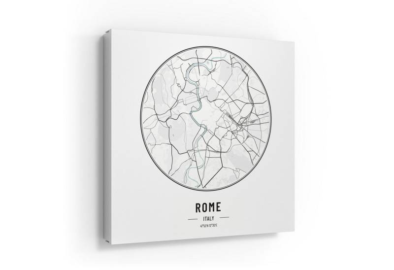 DEQORI Schlüsselkasten 'Stadtplan Rome', Schlüsselbox modern Schlüsselschrank magnetisch Schlüssel Kasten Box von DEQORI