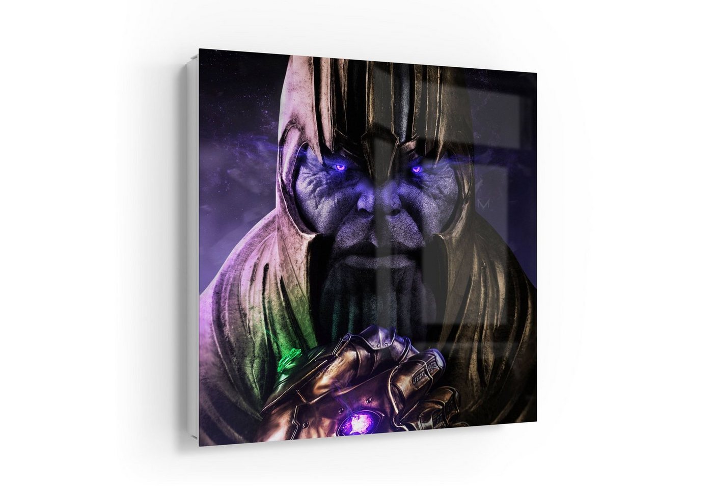 DEQORI Schlüsselkasten 'Thanos Rüstung von Nahem', Glas Schlüsselbox modern magnetisch beschreibbar von DEQORI