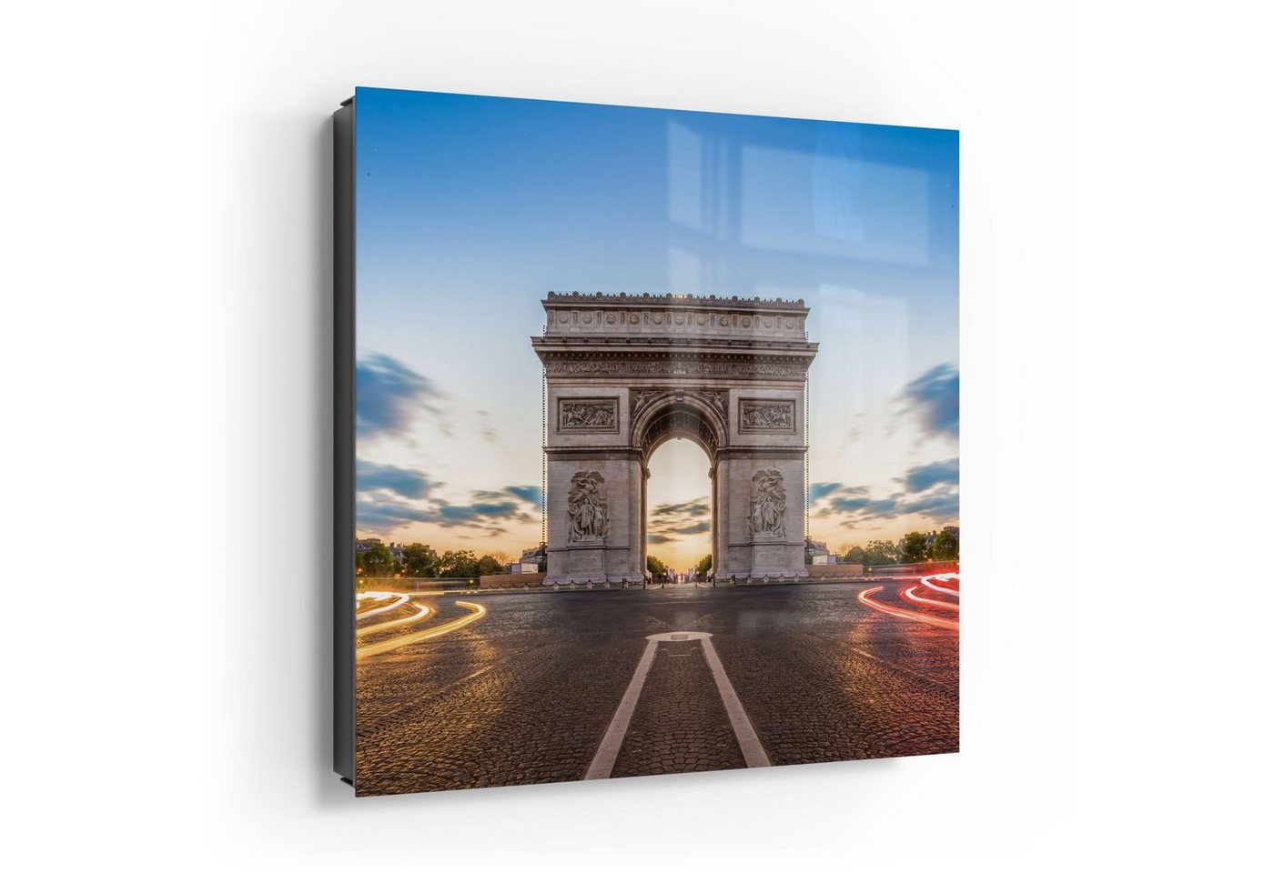 DEQORI Schlüsselkasten 'Triumphbogen in Paris', Glas Schlüsselbox modern magnetisch beschreibbar von DEQORI