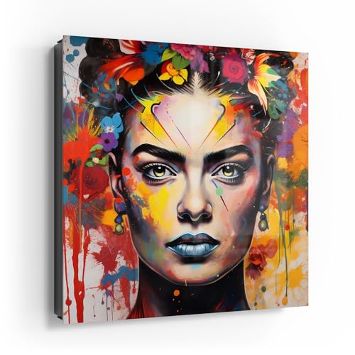 DEQORI Schlüsselkasten schwarz | 30x30 cm | Motiv Lebendige Aura | Glas & Metall Schlüssel-Box | Schlüsselschrank mit 50 Haken + 2 Magnete | Moderne Box magnetisch & beschreibbar von DEQORI