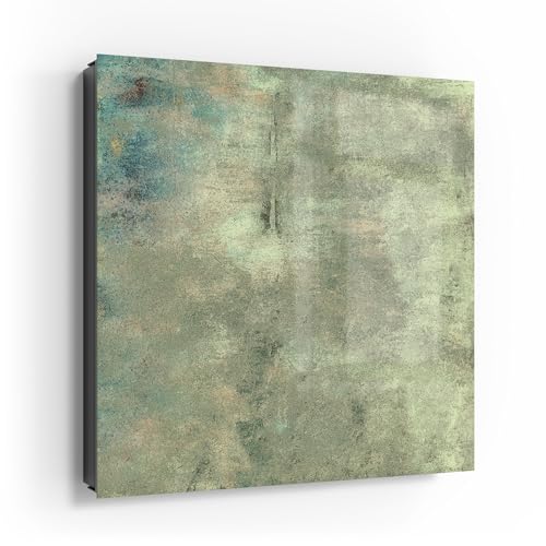 DEQORI Schlüsselkasten schwarz | 30x30 cm | Motiv Patina-Poesie | Glas & Metall Schlüssel-Box | Schlüsselschrank mit 50 Haken + 2 Magnete | Moderne Box magnetisch & beschreibbar von DEQORI