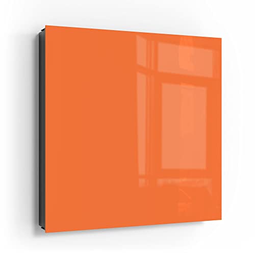 DEQORI Schlüsselkasten schwarz | 30x30 cm | Unifarben - Orange | Glas & Metall Schlüssel-Box | Schlüsselschrank mit 50 Haken + 2 Magnete | Moderne Box magnetisch & beschreibbar DEQORI Schlüsselkasten schwarz | 30x30 cm | Unifarben - Orange | Glas & Metall Schlüssel-Box | Schlüsselschrank mit 50 Haken + 2 Magnete | Moderne Box magnetisch & beschreibbar von DEQORI