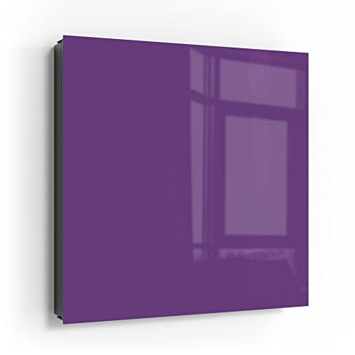 DEQORI Schlüsselkasten schwarz | 30x30 cm | Unifarben - Violett | Glas & Metall Schlüssel-Box | Schlüsselschrank mit 50 Haken + 2 Magnete | Moderne Box magnetisch & beschreibbar DEQORI Schlüsselkasten schwarz | 30x30 cm | Unifarben - Violett | Glas & Metall Schlüssel-Box | Schlüsselschrank mit 50 Haken + 2 Magnete | Moderne Box magnetisch & beschreibbar von DEQORI