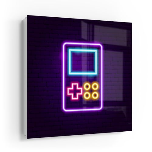 DEQORI Schlüsselkasten weiß | 30x30 cm | Motiv Retro Spielglanz | Glas & Metall Schlüssel-Box | Schlüsselschrank mit 50 Haken + 2 Magnete | Moderne Design Box magnetisch & beschreibbar von DEQORI