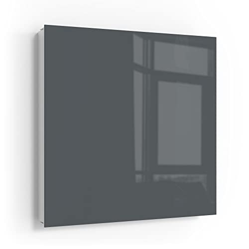 DEQORI Schlüsselkasten weiß | 30x30 cm | Unifarben - Dunkelgrau | Glas & Metall Schlüssel-Box | Schlüsselschrank mit 50 Haken + 2 Magnete | Moderne Design Box magnetisch & beschreibbar DEQORI Schlüsselkasten weiß | 30x30 cm | Unifarben - Dunkelgrau | Glas & Metall Schlüssel-Box | Schlüsselschrank mit 50 Haken + 2 Magnete | Moderne Design Box magnetisch & beschreibbar von DEQORI