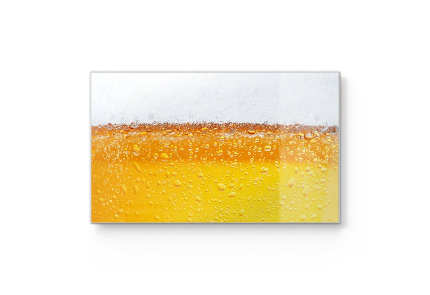 DEQORI Schneidebrett 'Bier mit Schaumkrone', Glas, Platte Frühstücksbrett Schneideplatte von DEQORI
