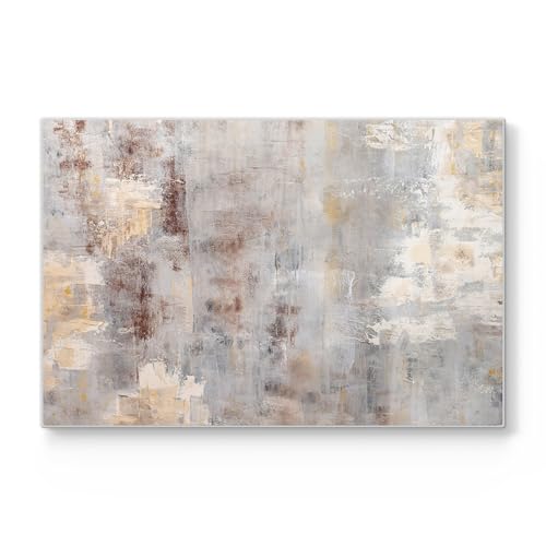 DEQORI Schneidebrett aus Glas | groß 30x20 cm | Motiv "Verwitterte Eleganz" | Design Schneideplatte für Küche | Frühstücksbrett antibakteriell & rutschfest | Glasplatte & Servierplatte von DEQORI