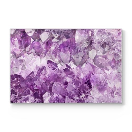 DEQORI Schneidebrett aus Glas | groß 30x20 cm | Motiv "Violette Pracht" | Design Schneideplatte für Küche | Frühstücksbrett antibakteriell & rutschfest | Glasplatte & Servierplatte DEQORI Schneidebrett aus Glas | groß 30x20 cm | Motiv "Violette Pracht" | Design Schneideplatte für Küche | Frühstücksbrett antibakteriell & rutschfest | Glasplatte & Servierplatte von DEQORI