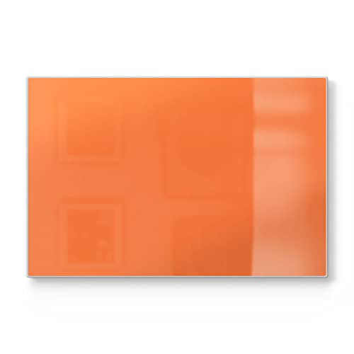 DEQORI Schneidebrett aus Glas | groß 30x20 cm | Unifarben - Orange | Design Schneideplatte für Küche | Frühstücksbrett antibakteriell & rutschfest | Glasplatte & Servierplatte DEQORI Schneidebrett aus Glas | groß 30x20 cm | Unifarben - Orange | Design Schneideplatte für Küche | Frühstücksbrett antibakteriell & rutschfest | Glasplatte & Servierplatte von DEQORI