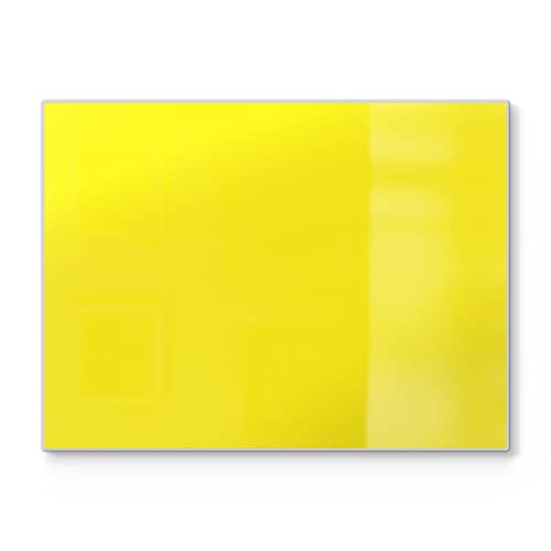 DEQORI Schneidebrett aus Glas | groß 40x30 cm | Unifarben - Gelb | Design Schneideplatte für Küche | Frühstücksbrett antibakteriell & rutschfest | Glasplatte & Servierplatte DEQORI Schneidebrett aus Glas | groß 40x30 cm | Unifarben - Gelb | Design Schneideplatte für Küche | Frühstücksbrett antibakteriell & rutschfest | Glasplatte & Servierplatte von DEQORI