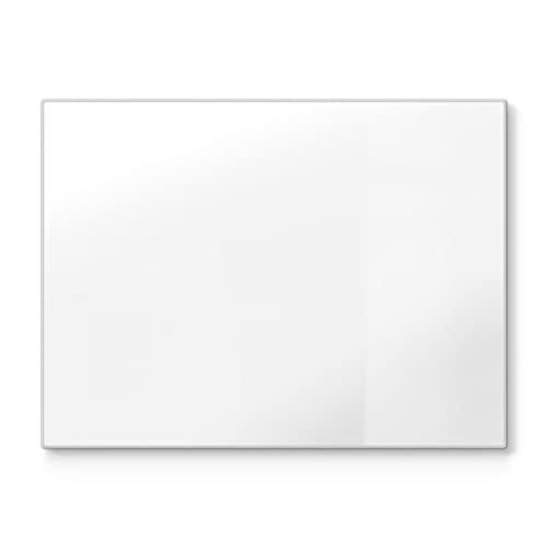 DEQORI Schneidebrett aus Glas | groß 40x30 cm | Unifarben - Weiß | Design Schneideplatte für Küche | Frühstücksbrett antibakteriell & rutschfest | Glasplatte & Servierplatte DEQORI Schneidebrett aus Glas | groß 40x30 cm | Unifarben - Weiß | Design Schneideplatte für Küche | Frühstücksbrett antibakteriell & rutschfest | Glasplatte & Servierplatte von DEQORI