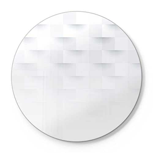 DEQORI Schneidebrett aus Glas | rund Ø30 cm | Motiv "Abstraktes Geo-Muster" | Design Schneideplatte für Küche | Frühstücksbrett antibakteriell & rutschfest | Glasplatte & Servierplatte von DEQORI
