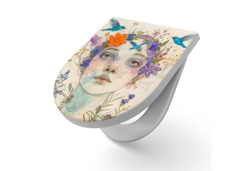 DEQORI WC-Sitz 'Botin des Lichts', WC Toilettensitz bedruckt Klobrille Toilettendeckel Motiv WC-Brille von DEQORI