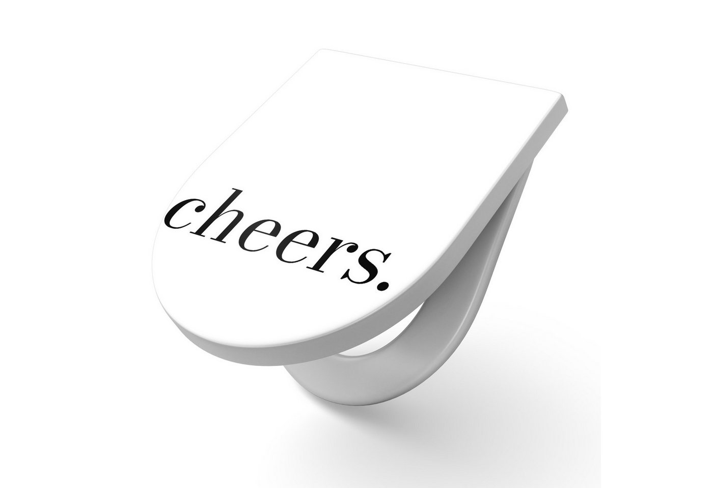 DEQORI WC-Sitz 'Cheers - Schriftzug', WC Toilettensitz bedruckt Klobrille Toilettendeckel Motiv WC-Brille DEQORI WC-Sitz 'Cheers - Schriftzug', WC Toilettensitz bedruckt Klobrille Toilettendeckel Motiv WC-Brille von DEQORI