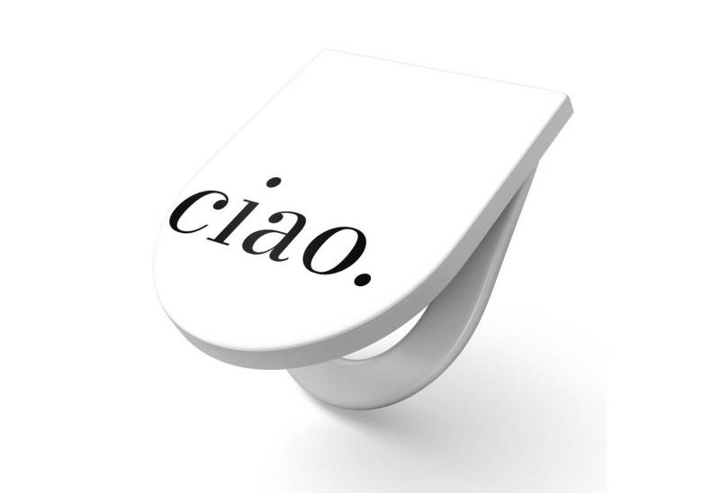 DEQORI WC-Sitz 'Ciao - Schriftzug', WC Toilettensitz bedruckt Klobrille Toilettendeckel Motiv WC-Brille DEQORI WC-Sitz 'Ciao - Schriftzug', WC Toilettensitz bedruckt Klobrille Toilettendeckel Motiv WC-Brille von DEQORI