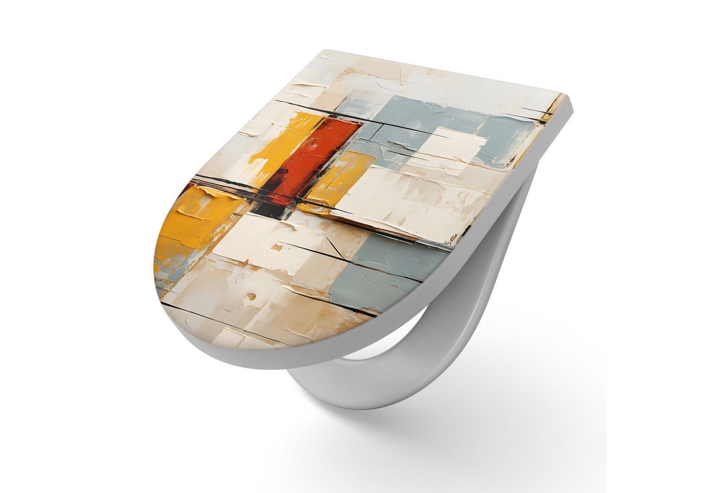 DEQORI WC-Sitz 'Geometrie in Öl', WC Toilettensitz bedruckt Klobrille Toilettendeckel Motiv WC-Brille DEQORI WC-Sitz 'Geometrie in Öl', WC Toilettensitz bedruckt Klobrille Toilettendeckel Motiv WC-Brille von DEQORI