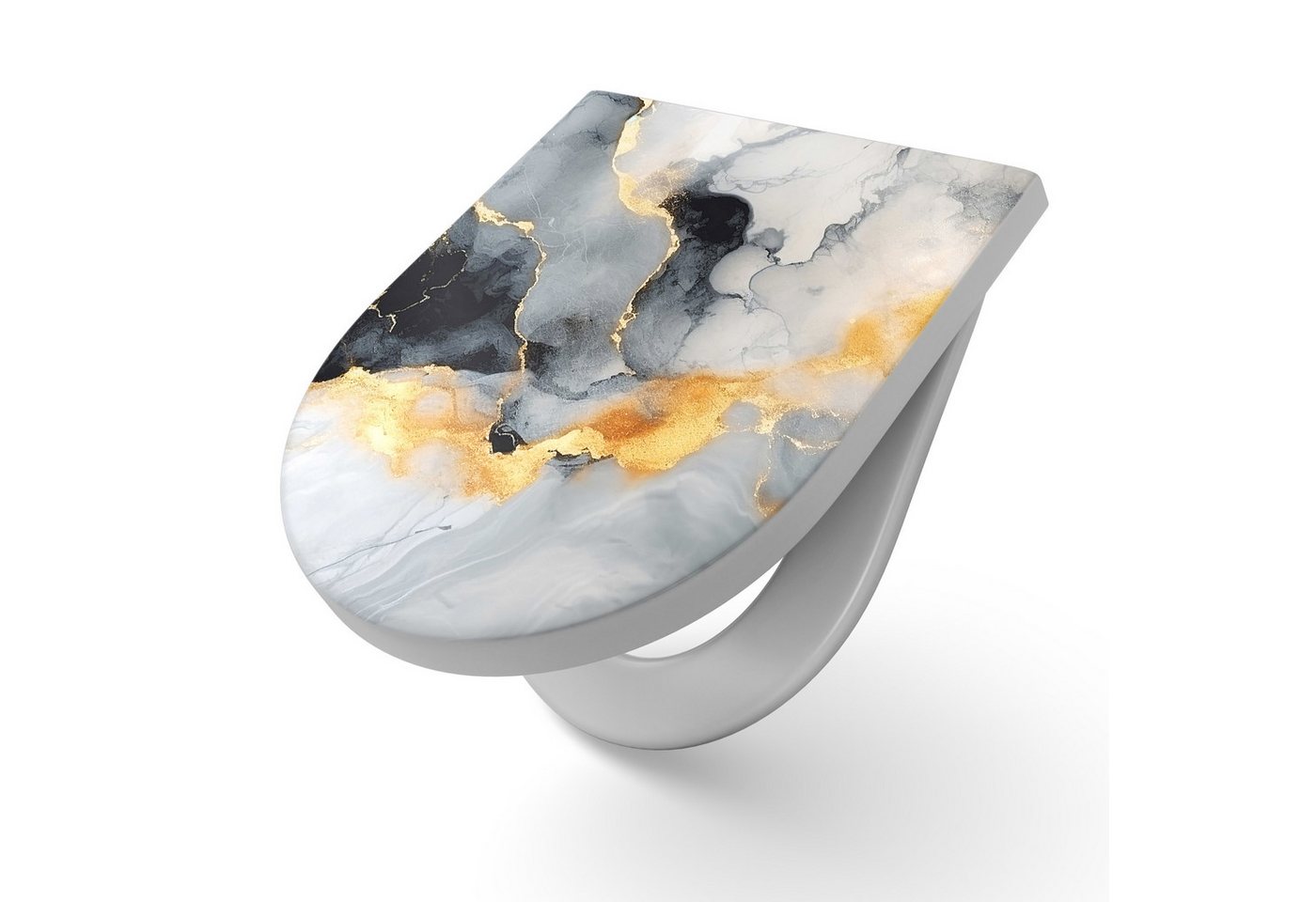 DEQORI WC-Sitz 'Glanz in Stein', WC Toilettensitz bedruckt Klobrille Toilettendeckel Motiv WC-Brille DEQORI WC-Sitz 'Glanz in Stein', WC Toilettensitz bedruckt Klobrille Toilettendeckel Motiv WC-Brille von DEQORI