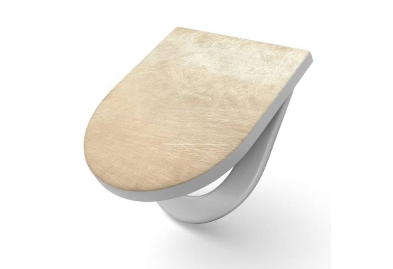 DEQORI WC-Sitz 'Goldener Schleiflook', WC Toilettensitz bedruckt Klobrille Toilettendeckel Motiv WC-Brille DEQORI WC-Sitz 'Goldener Schleiflook', WC Toilettensitz bedruckt Klobrille Toilettendeckel Motiv WC-Brille von DEQORI