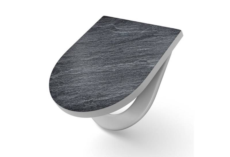 DEQORI WC-Sitz 'Klassischer Schieferstein', WC Toilettensitz bedruckt Klobrille Toilettendeckel Motiv WC-Brille DEQORI WC-Sitz 'Klassischer Schieferstein', WC Toilettensitz bedruckt Klobrille Toilettendeckel Motiv WC-Brille von DEQORI
