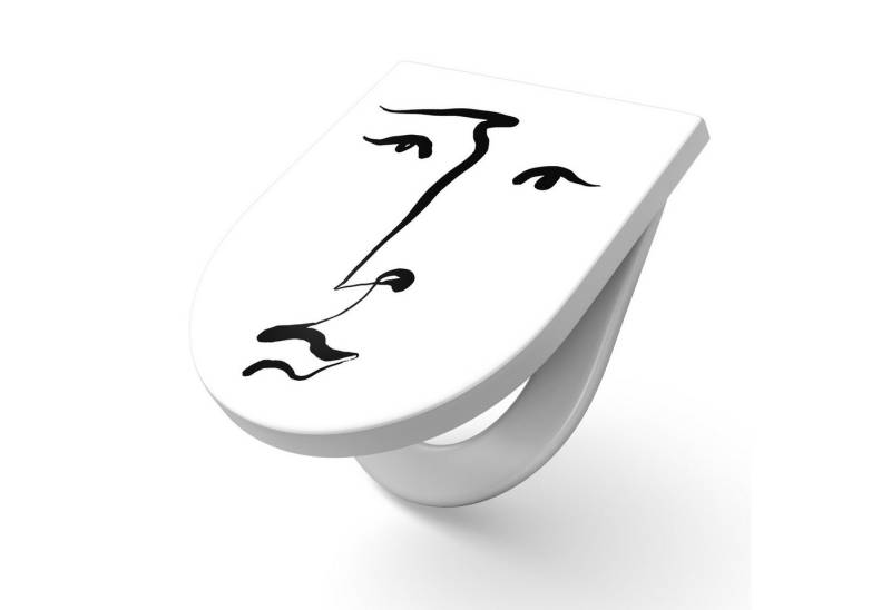 DEQORI WC-Sitz 'Linie trifft Ausdruck', WC Toilettensitz bedruckt Klobrille Toilettendeckel Motiv WC-Brille DEQORI WC-Sitz 'Linie trifft Ausdruck', WC Toilettensitz bedruckt Klobrille Toilettendeckel Motiv WC-Brille von DEQORI