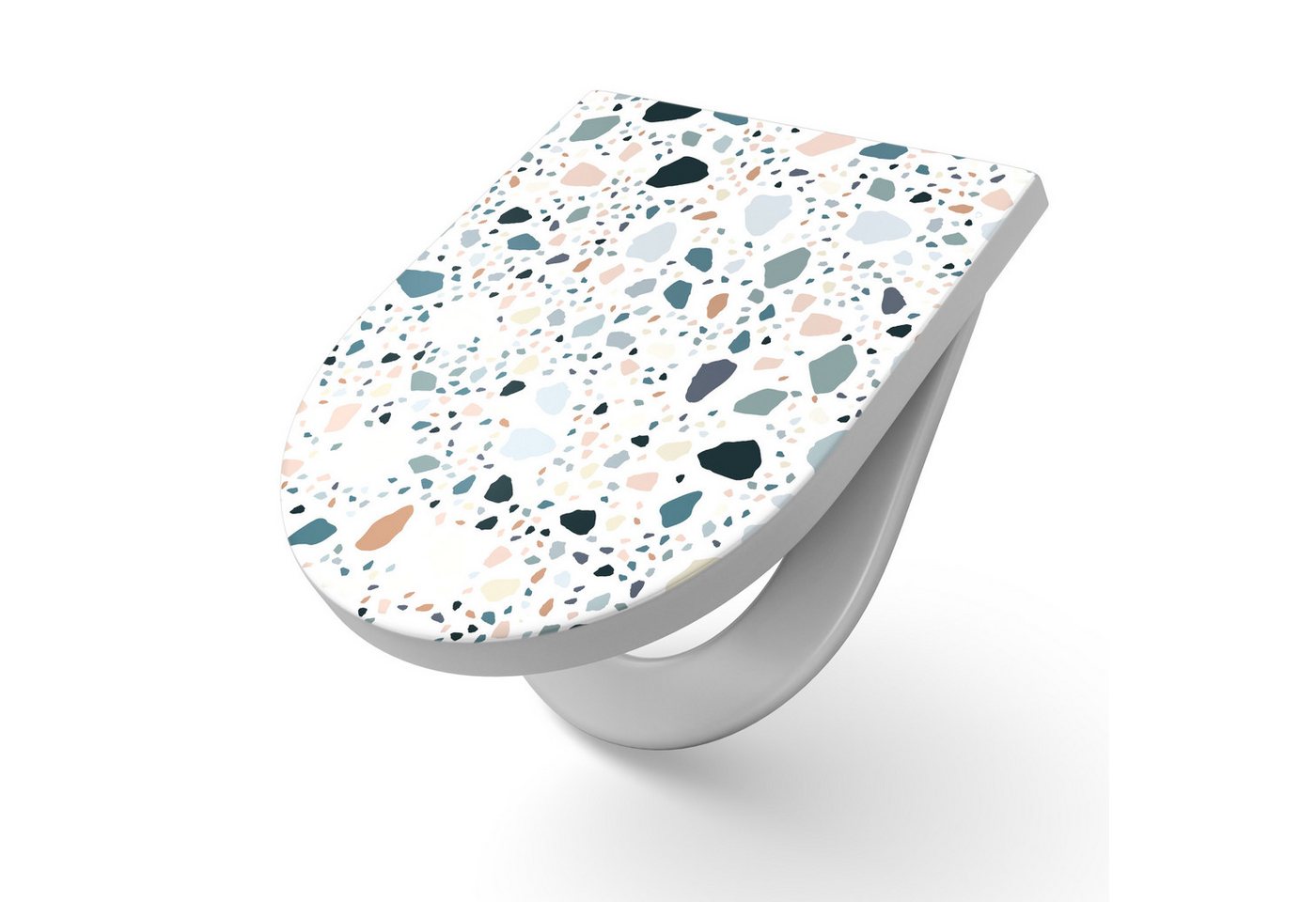 DEQORI WC-Sitz 'Moderne Terrazzo', WC Toilettensitz bedruckt Klobrille Toilettendeckel Motiv WC-Brille DEQORI WC-Sitz 'Moderne Terrazzo', WC Toilettensitz bedruckt Klobrille Toilettendeckel Motiv WC-Brille von DEQORI