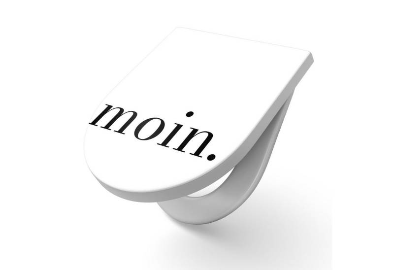 DEQORI WC-Sitz 'Moin - Schriftzug', WC Toilettensitz bedruckt Klobrille Toilettendeckel Motiv WC-Brille DEQORI WC-Sitz 'Moin - Schriftzug', WC Toilettensitz bedruckt Klobrille Toilettendeckel Motiv WC-Brille von DEQORI