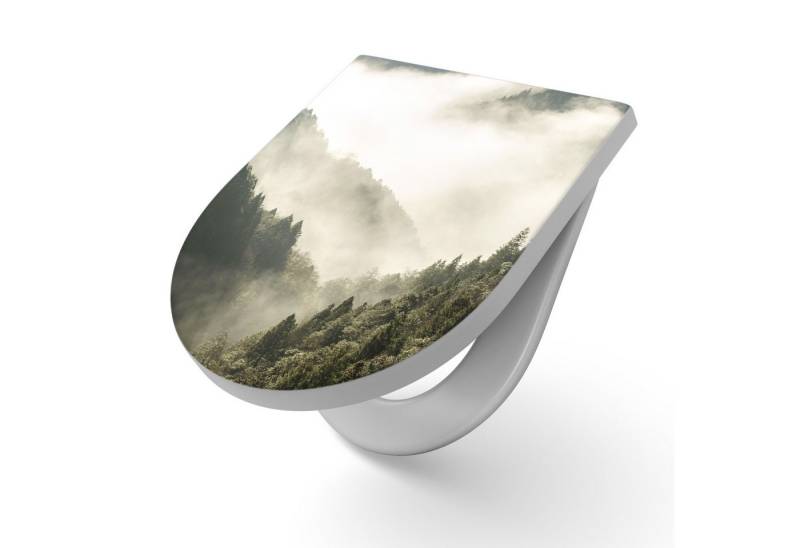 DEQORI WC-Sitz 'Nebel in den Bergen', WC Toilettensitz bedruckt Klobrille Toilettendeckel Motiv WC-Brille DEQORI WC-Sitz 'Nebel in den Bergen', WC Toilettensitz bedruckt Klobrille Toilettendeckel Motiv WC-Brille von DEQORI