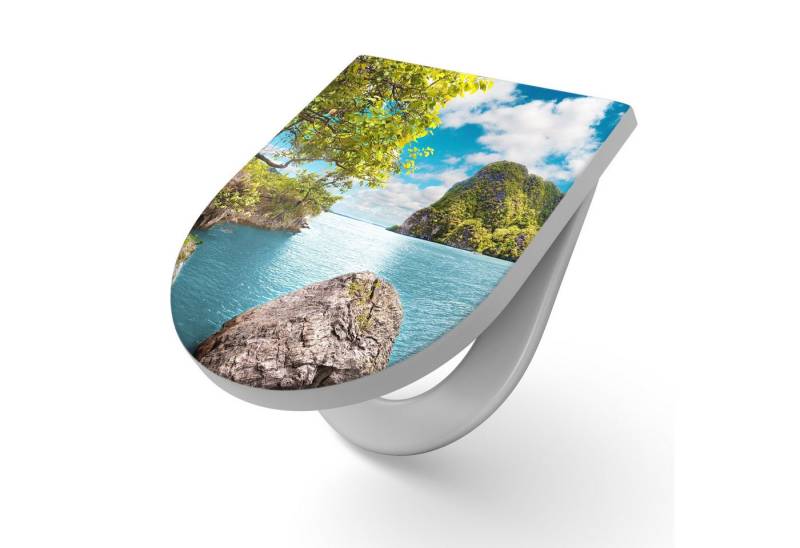 DEQORI WC-Sitz 'Paradiesisches Thailand', WC Toilettensitz bedruckt Klobrille Toilettendeckel Motiv WC-Brille von DEQORI