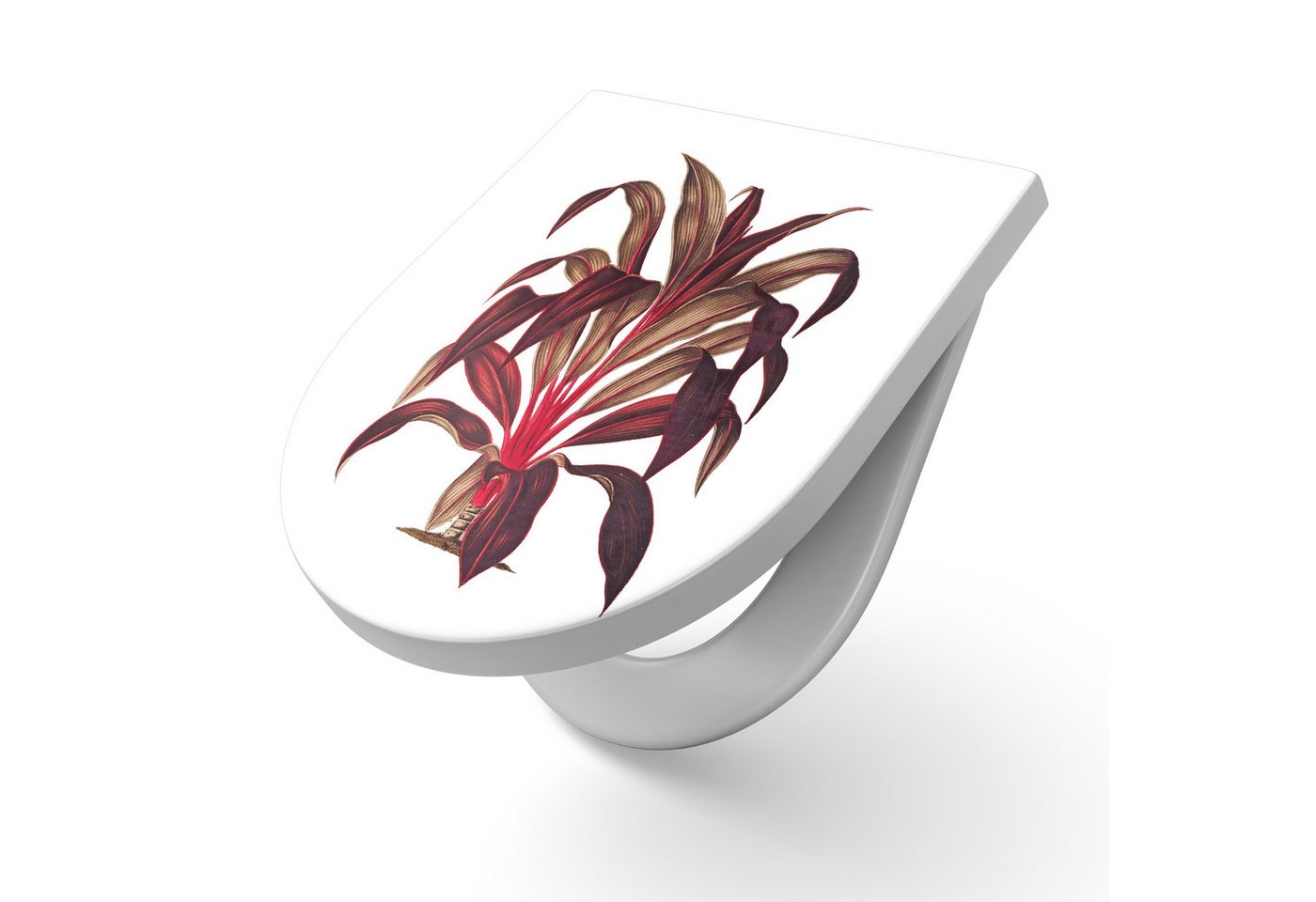 DEQORI WC-Sitz 'Pflanze in Purpur', WC Toilettensitz bedruckt Klobrille Toilettendeckel Motiv WC-Brille DEQORI WC-Sitz 'Pflanze in Purpur', WC Toilettensitz bedruckt Klobrille Toilettendeckel Motiv WC-Brille von DEQORI