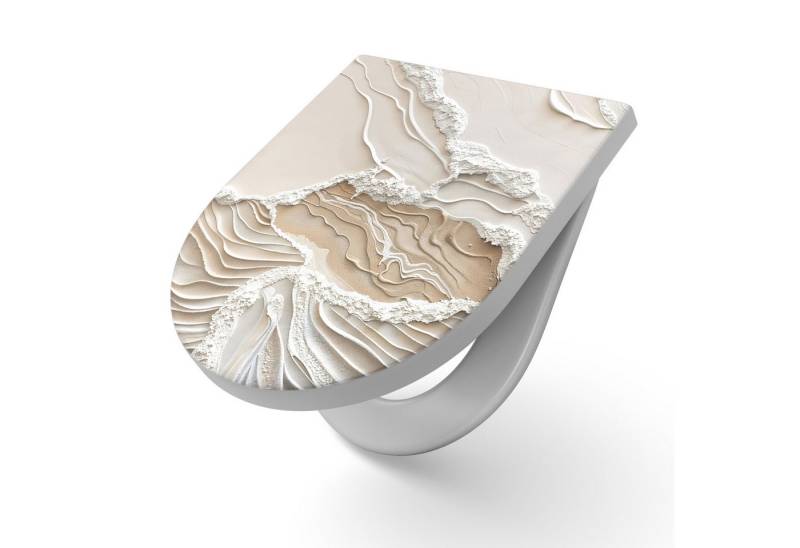 DEQORI WC-Sitz 'Sandwellenzauber', WC Toilettensitz bedruckt Klobrille Toilettendeckel Motiv WC-Brille von DEQORI