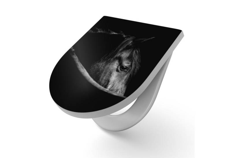 DEQORI WC-Sitz 'Schönes Pferd im Profil', WC Toilettensitz bedruckt Klobrille Toilettendeckel Motiv WC-Brille DEQORI WC-Sitz 'Schönes Pferd im Profil', WC Toilettensitz bedruckt Klobrille Toilettendeckel Motiv WC-Brille von DEQORI